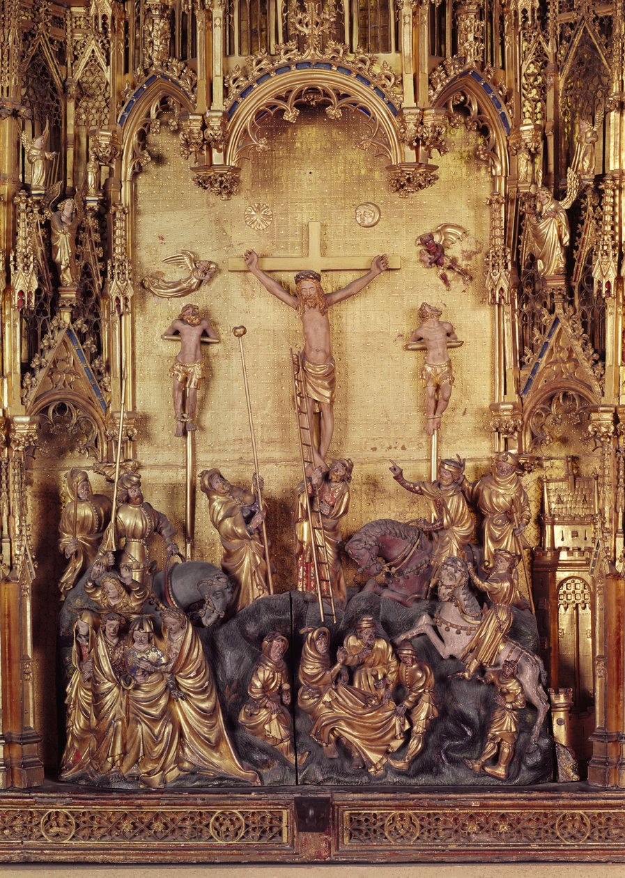Çarmıha Gerilme Altarpiece, orta panelin detayı, Chartreuse de Champmol Kilisesi
