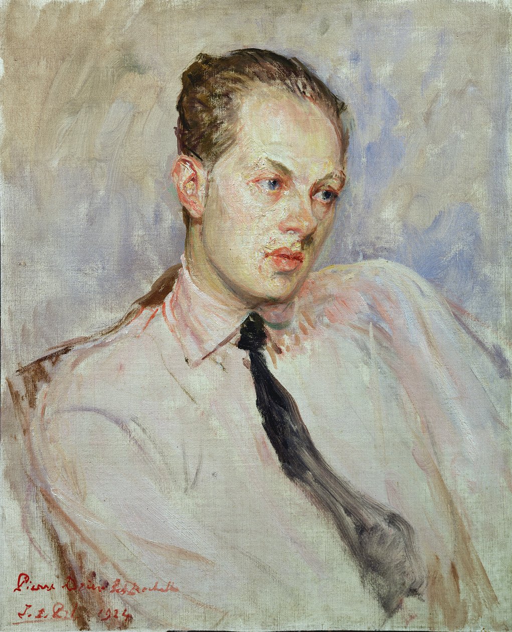 Pierre Drieu La Rochelle (1893-1945) 1924 portresi için çalışma by Jacques Emile Blanche
