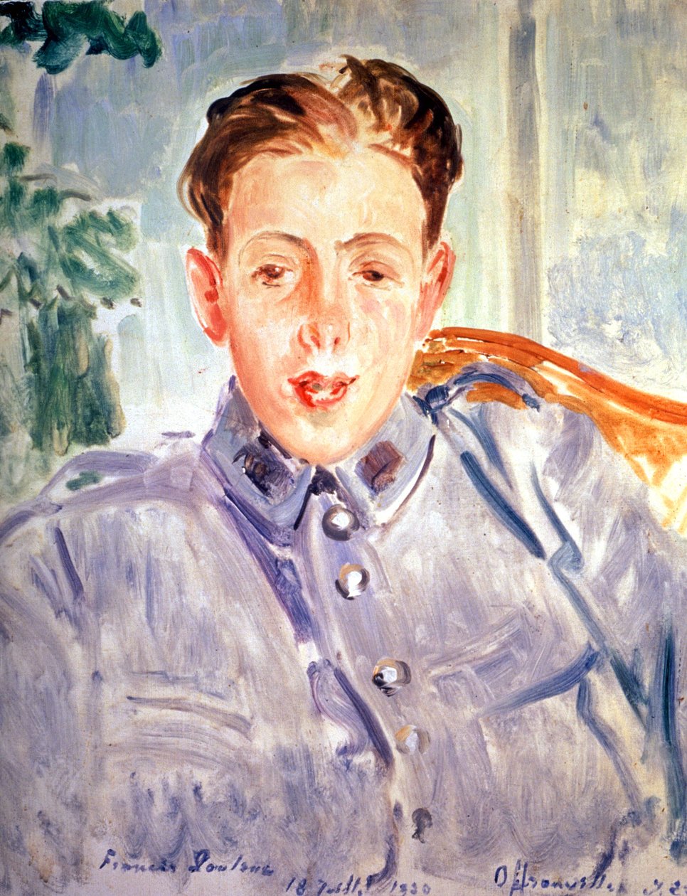 Bir asker olarak Francis Poulenc by Jacques Emile Blanche