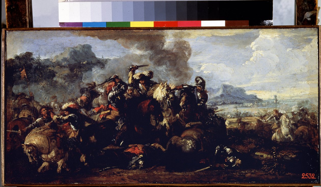 Fransız ve İspanyol süvarileri arasındaki mücadele by Jacques Courtois