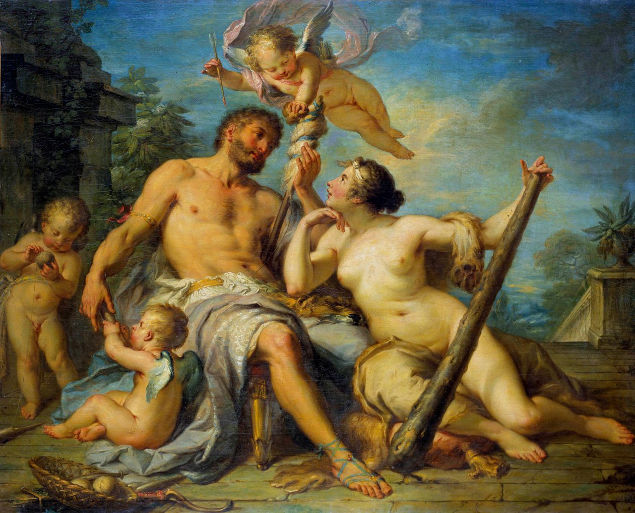 Herkül ve Omphale Herkül (Herakles), kölesi olduğu Omphale