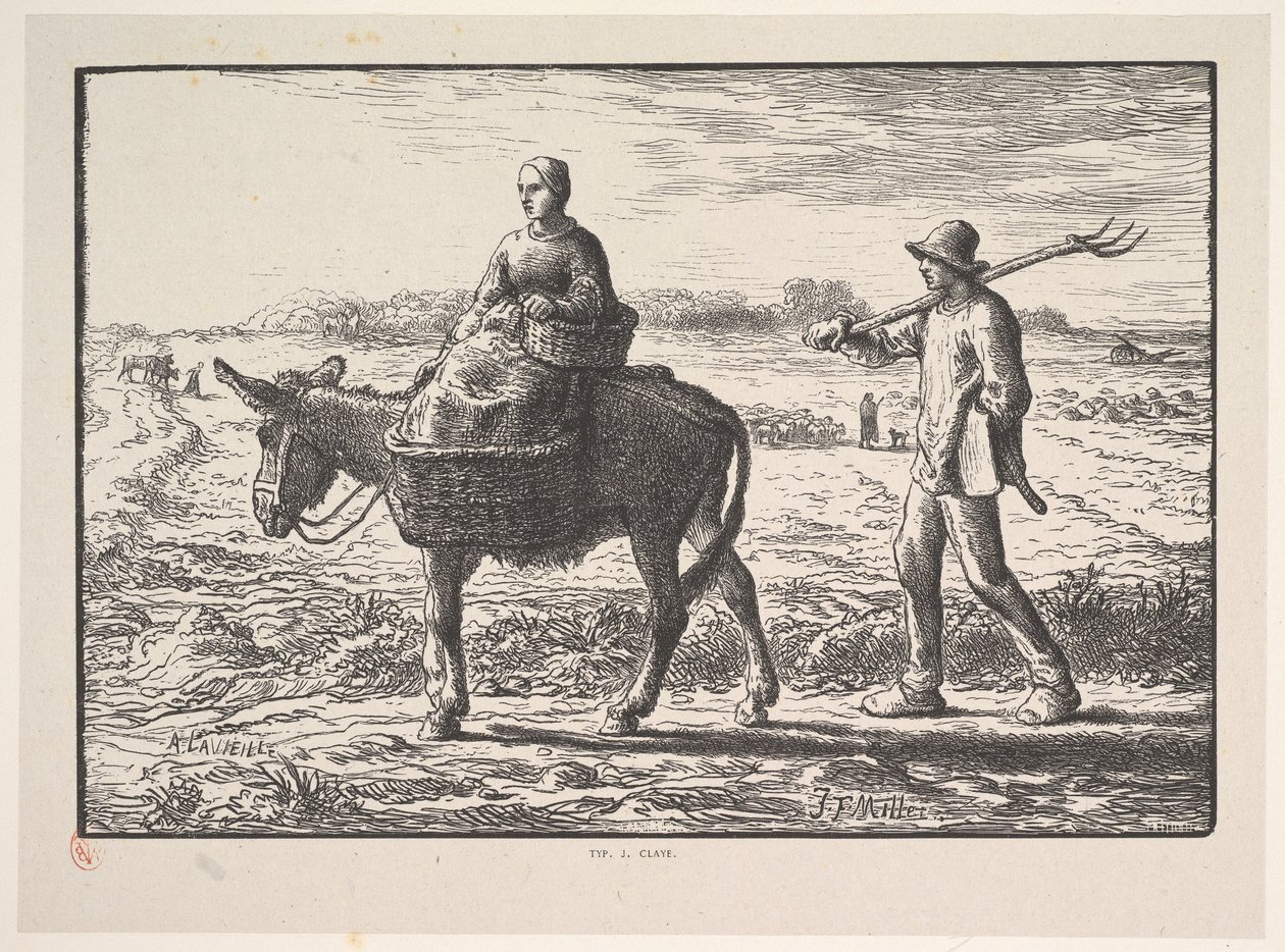 Sabah, diziden, Günün Dört Zamanı, 1830-75. by Jacques Adrien Lavieille