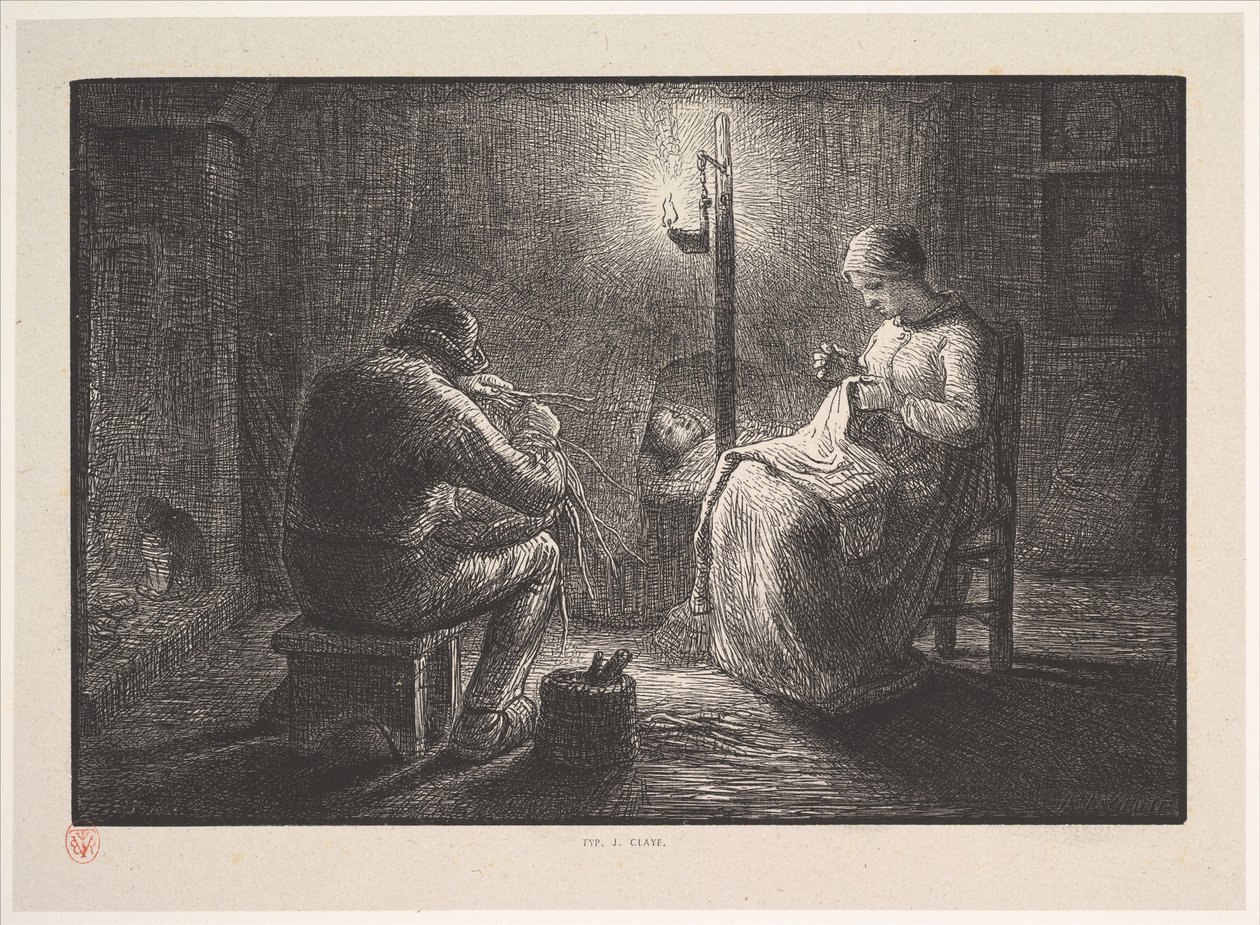 Gece, diziden, Günün Dört Zamanı, 1830-75. by Jacques Adrien Lavieille