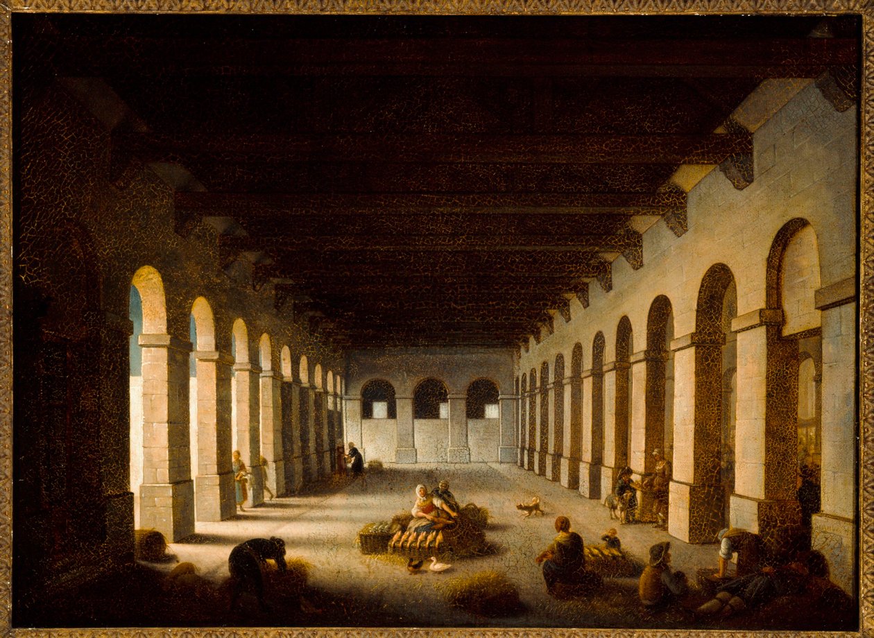 The Valley Market, c.1815 (tuval üzerine yağlıboya) by Jacques Albert Senave