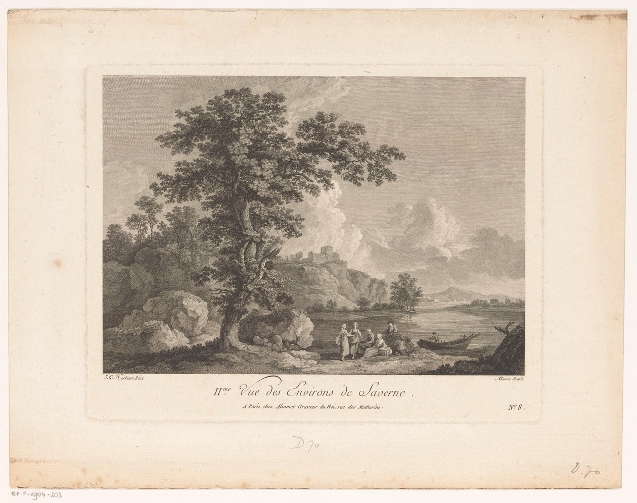 Saverne civarındaki manzara IIme vue des environs de Saverne (nesne üzerindeki başlık) by Jacques Aliamet (possibly)