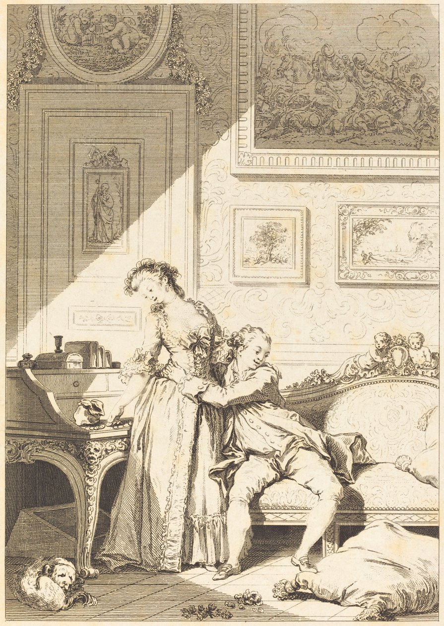 Bir cimri, cesur dolandırıcı kadın by Jacques Aliamet and Antoine Jean Duclos after Jean Honoré Fragonard