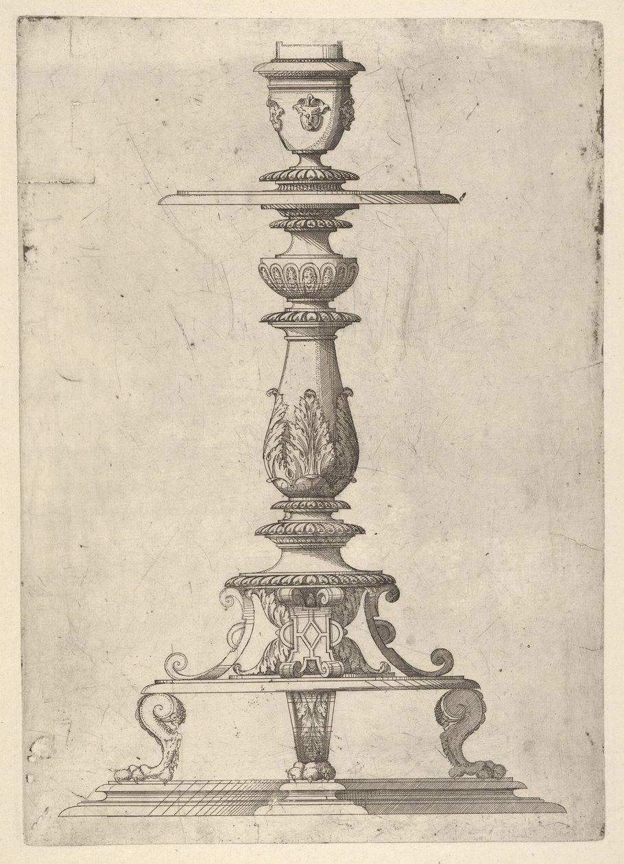 Şamdan Tasarımı, 1548-49. by Jacques Androuet Du Cerceau