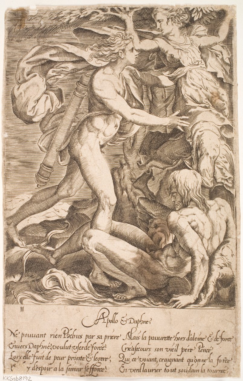 Apollon ve Defne by Jacques Androuet Ducerceau d.Æ.