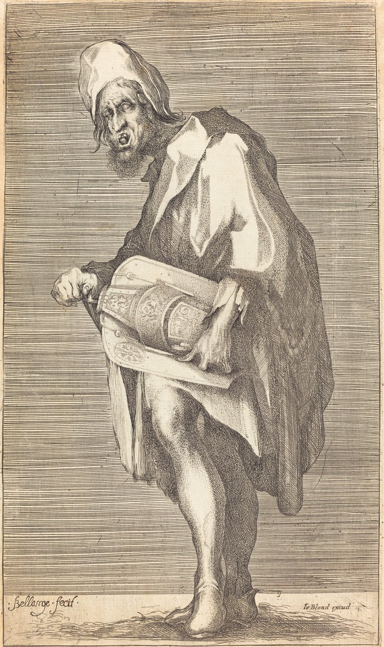 Kör Hurdy Gurdy Oyuncu by Jacques Bellange