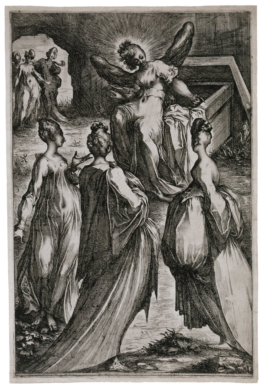 Kabirdeki Kutsal Kadınlar, 1613-16 (gravür ve gravür) by Jacques Bellange