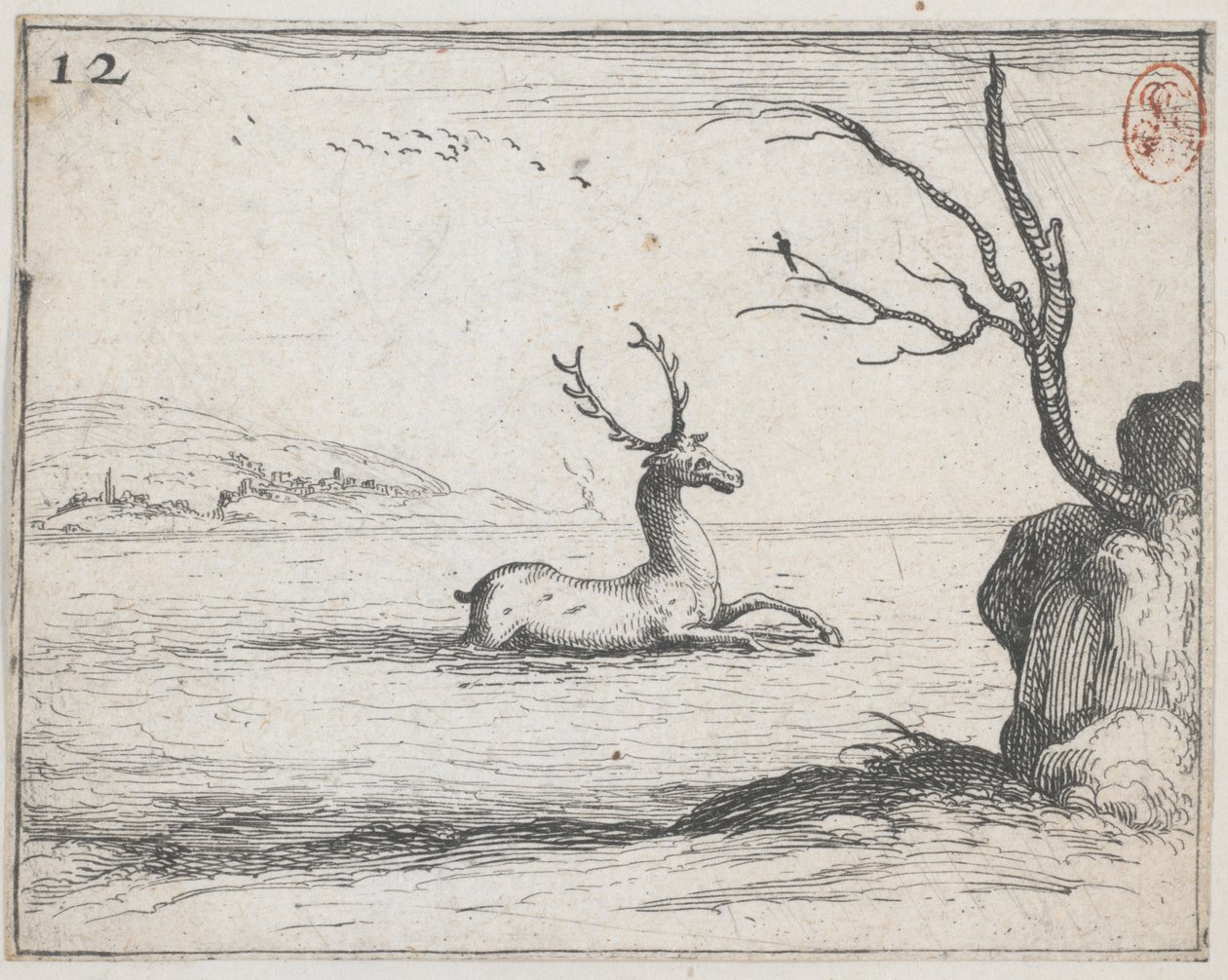 Suda Bir Geyik - hayır. diziden 12 by Jacques Callot