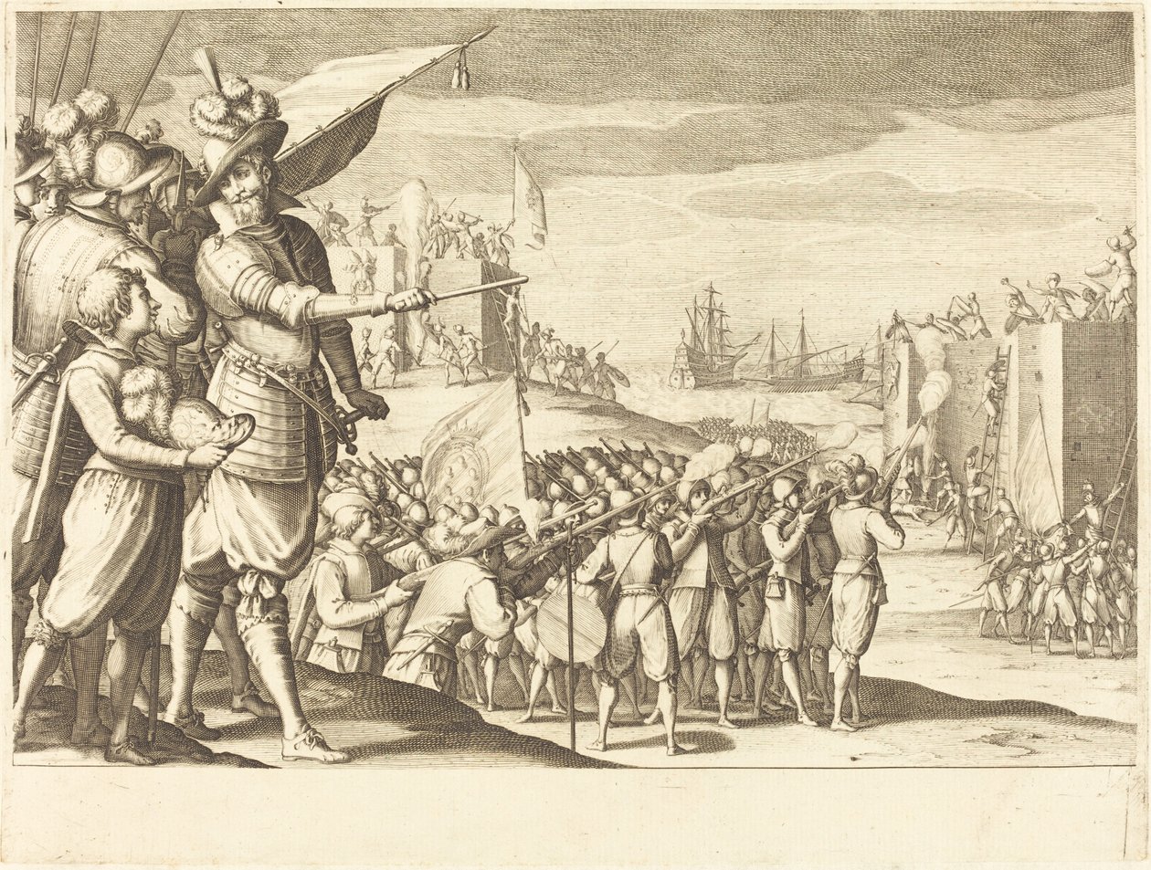 İki Kaleye Saldırı by Jacques Callot