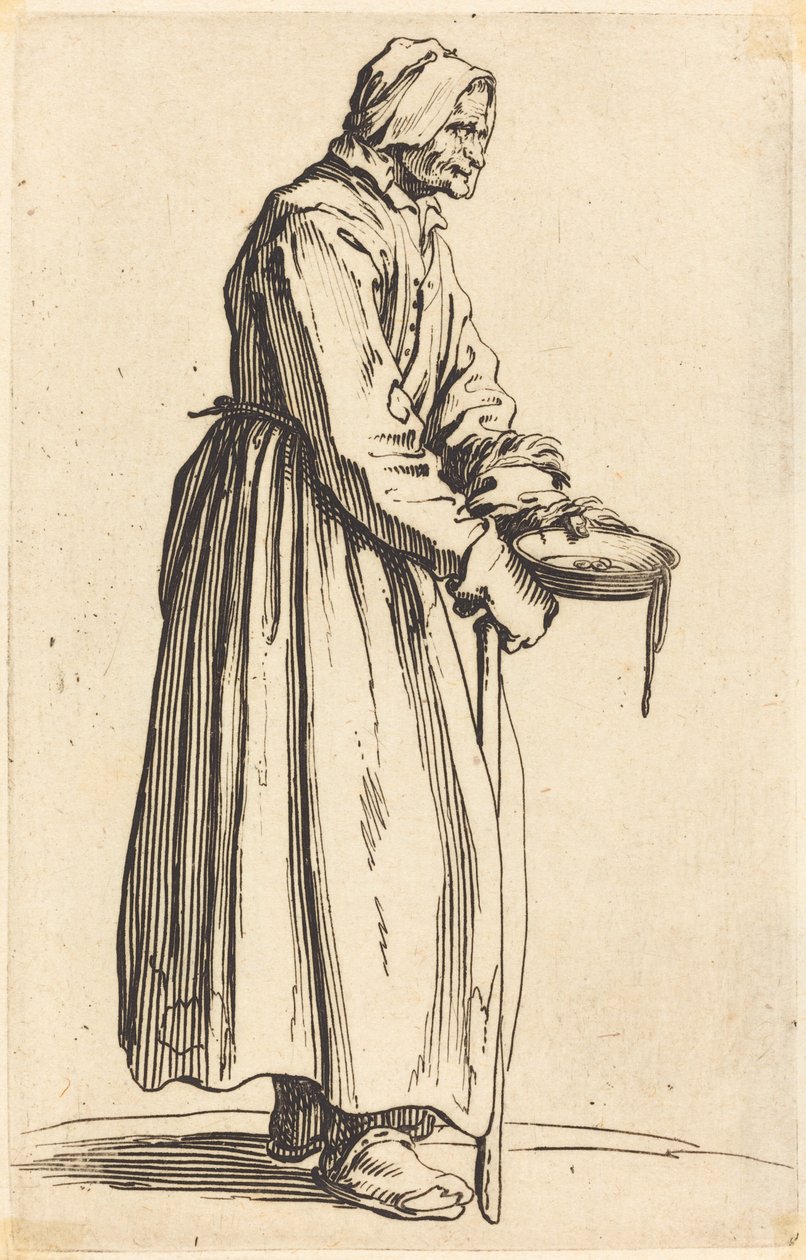 Pan ile dilenci kadın by Jacques Callot