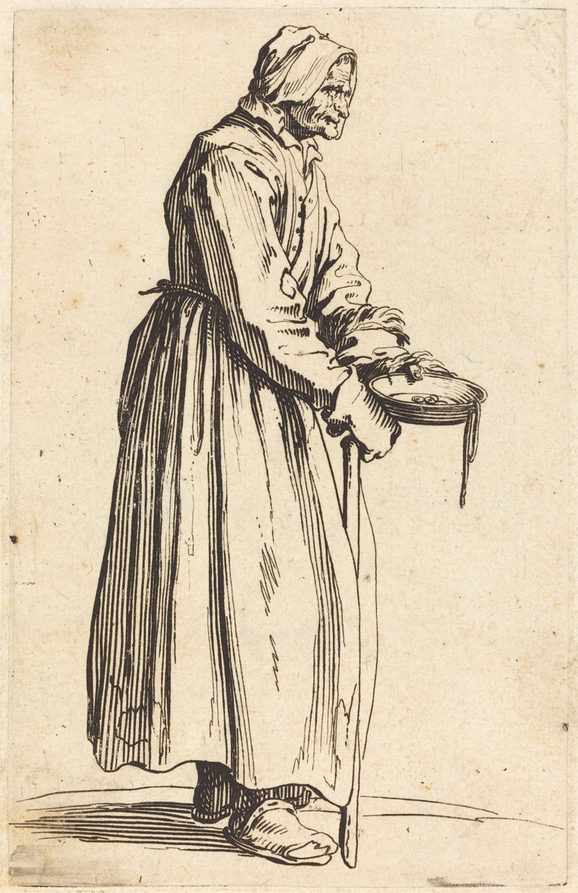 Pan ile dilenci kadın by Jacques Callot