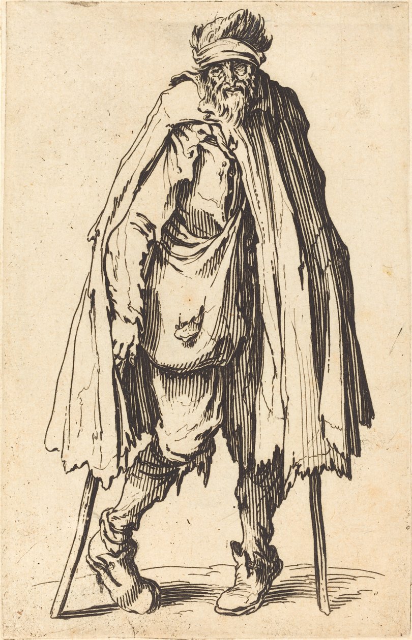 Koltuk Değneği ve Çuvallı Dilenci, c. 1622. by Jacques Callot