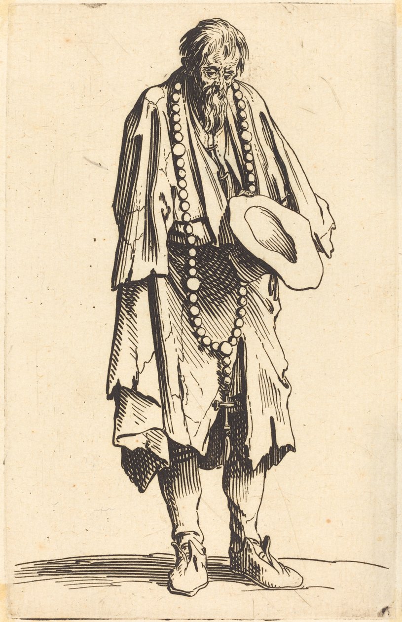 tespih ile dilenci by Jacques Callot
