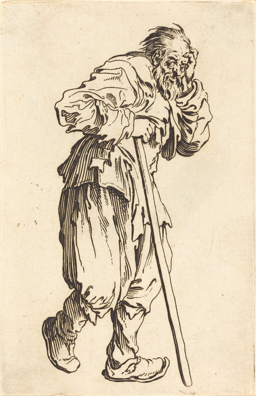 Sopalı Dilenci, c. 1622. by Jacques Callot