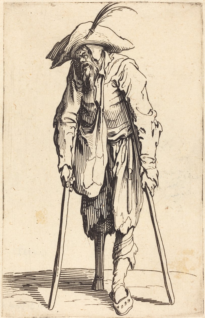 Tahta Ayaklı Dilenci, c1622 by Jacques Callot