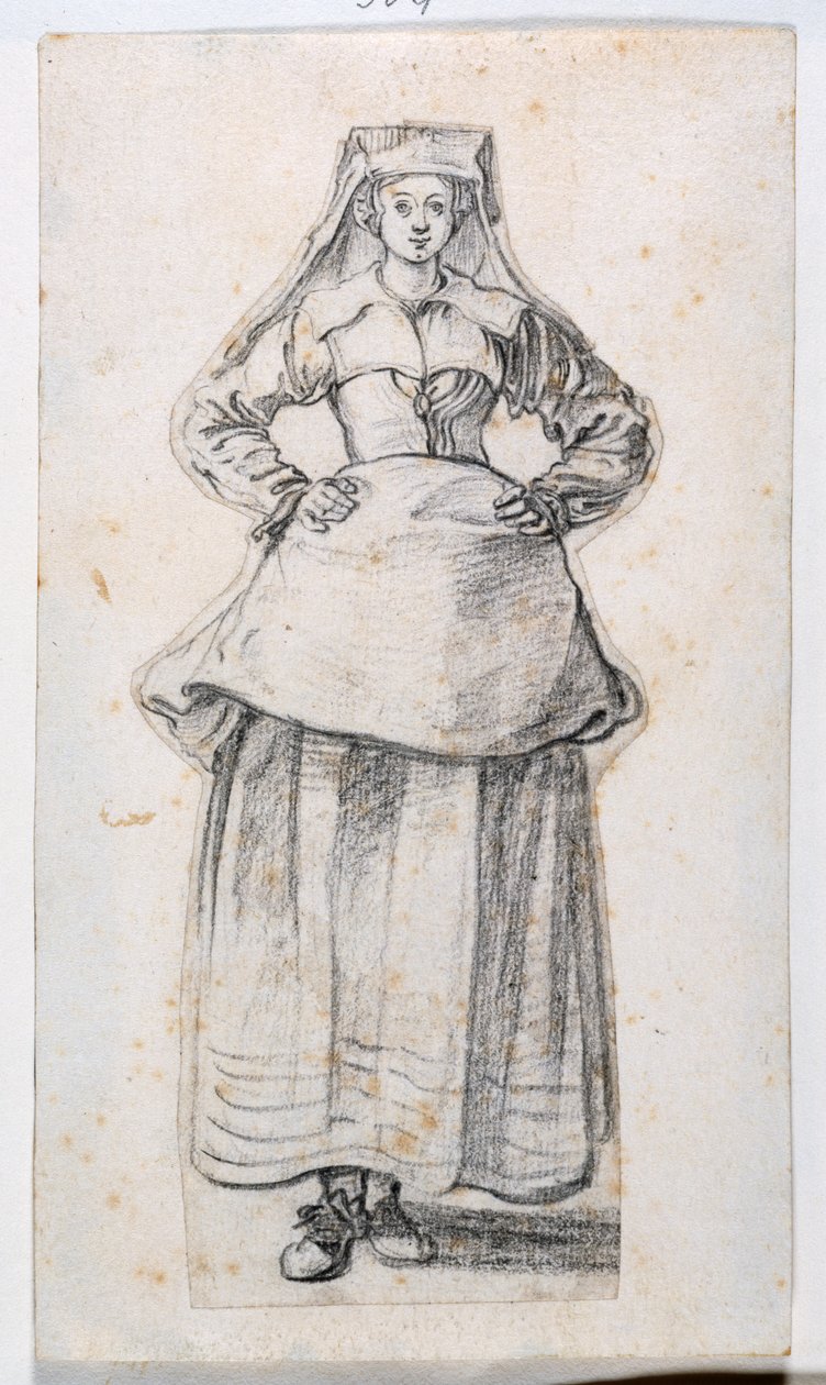 Burjuvazinin Dans Farklı Tutumlar, Baskı Albümünden 21, sayı 304 (kağıt üzerine tebeşir) by Jacques Callot