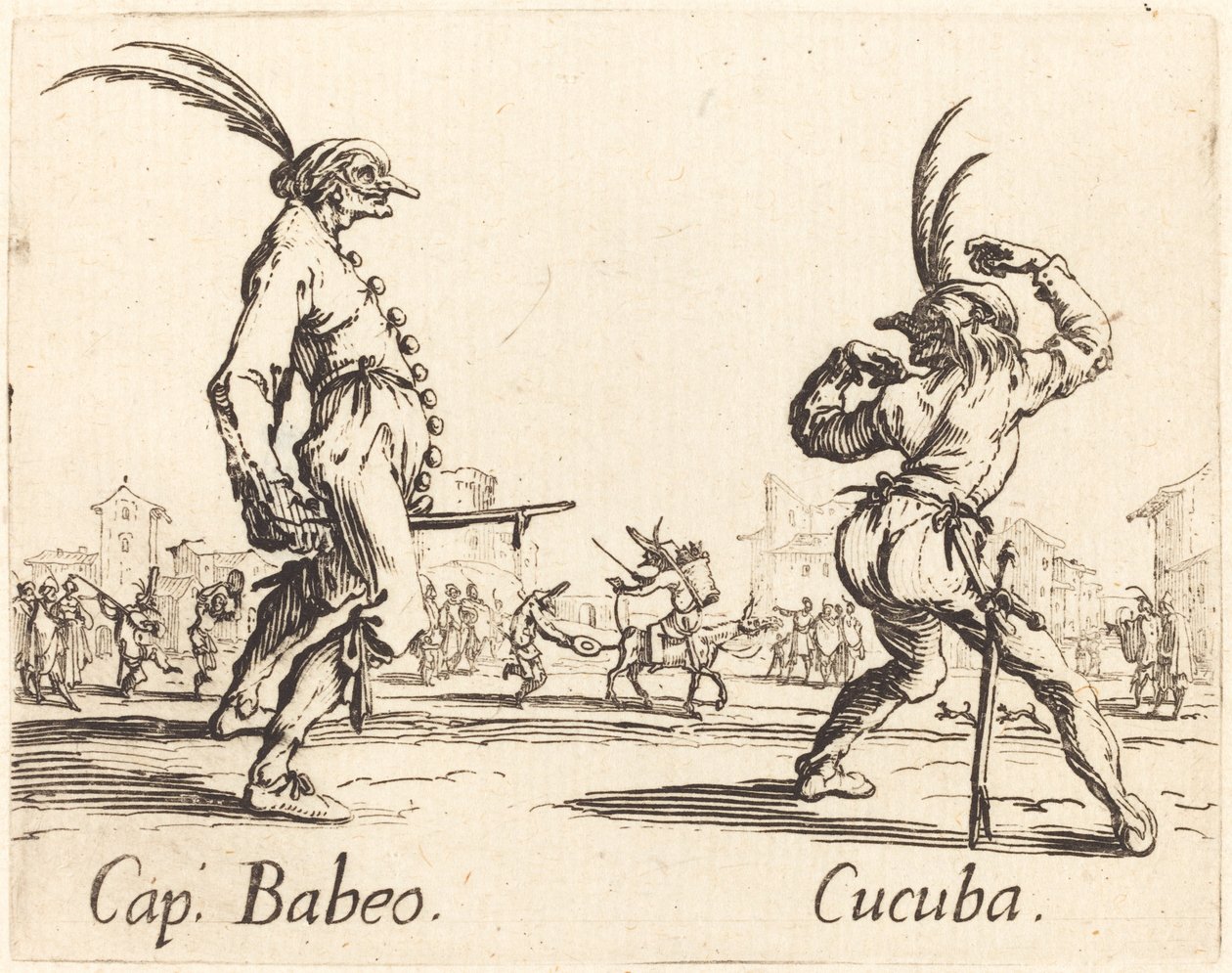 kap. Babeo ve Cucuba, c. 1622. by Jacques Callot