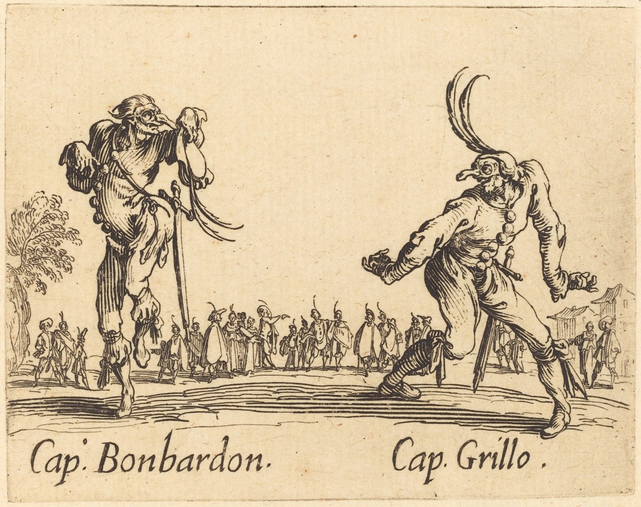 kap. Bonbardon ve Kap. ızgara by Jacques Callot