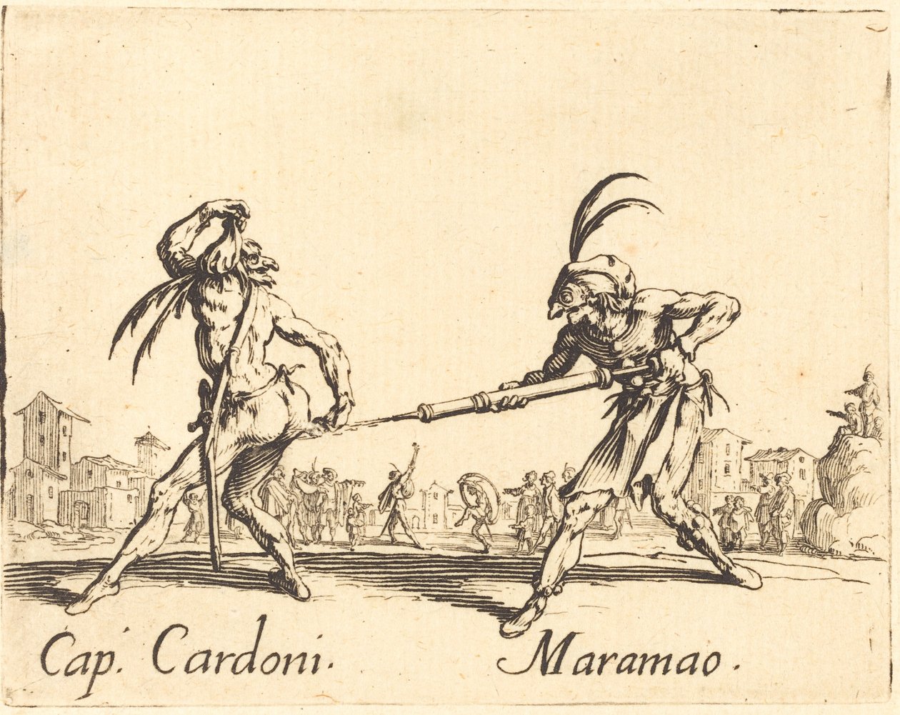 kap. Cardoni ve Maramao by Jacques Callot