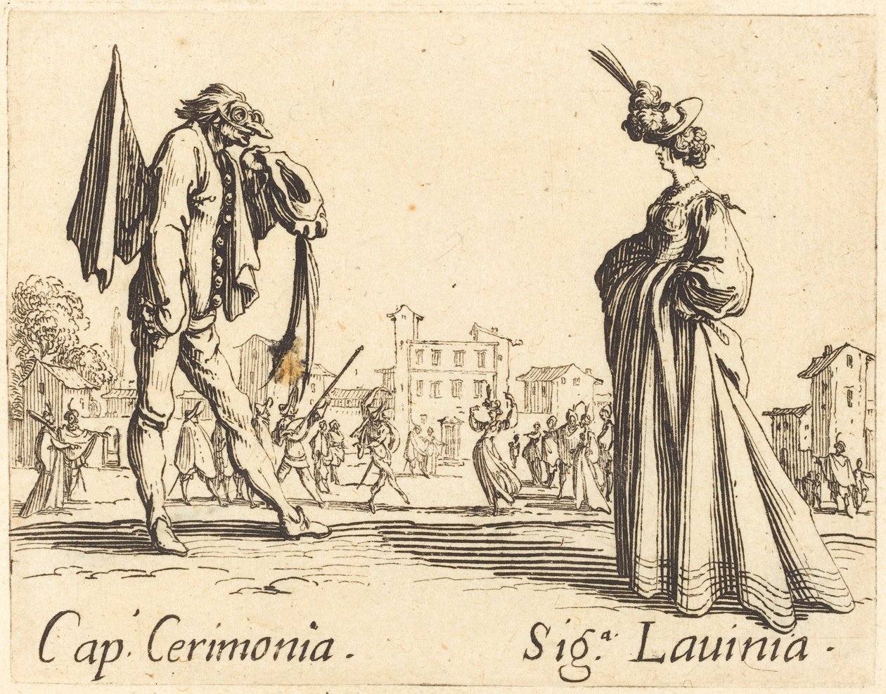 Kap. Töreni ve Siga. Lavinia by Jacques Callot