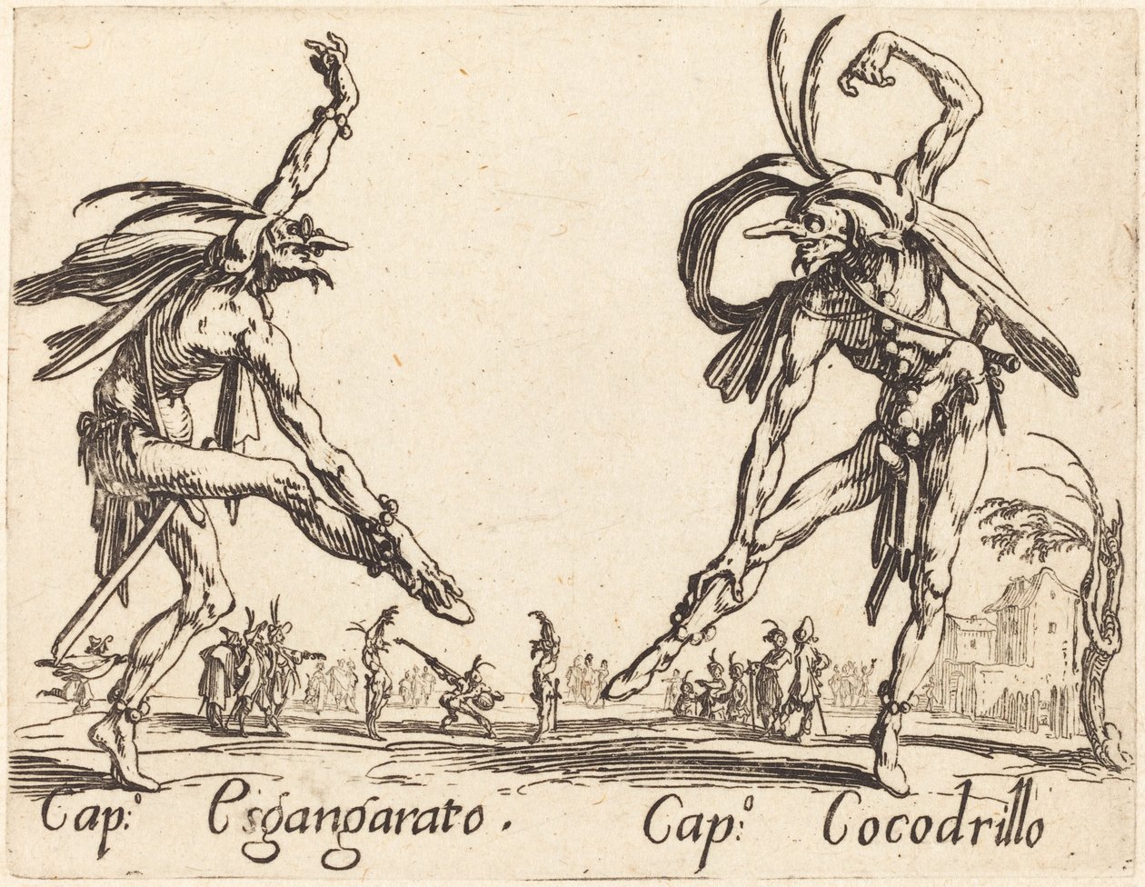 kap. Sgangherato ve Kap. Timsah by Jacques Callot