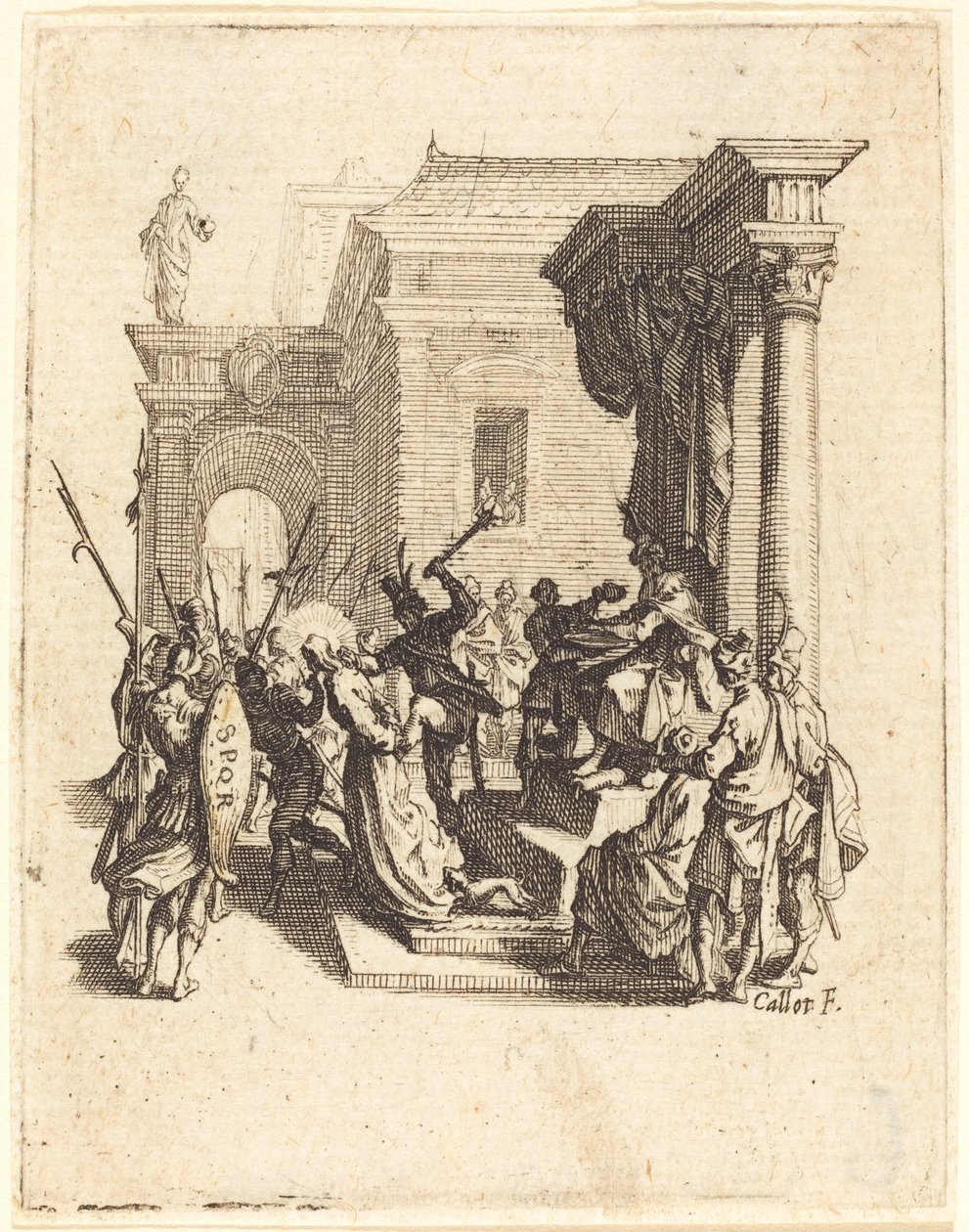 Pilatus Tarafından Ölüme Mahkum Edilen Mesih by Jacques Callot