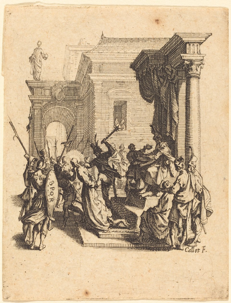 Pilatus Tarafından Ölüme Mahkum Edilen Mesih by Jacques Callot