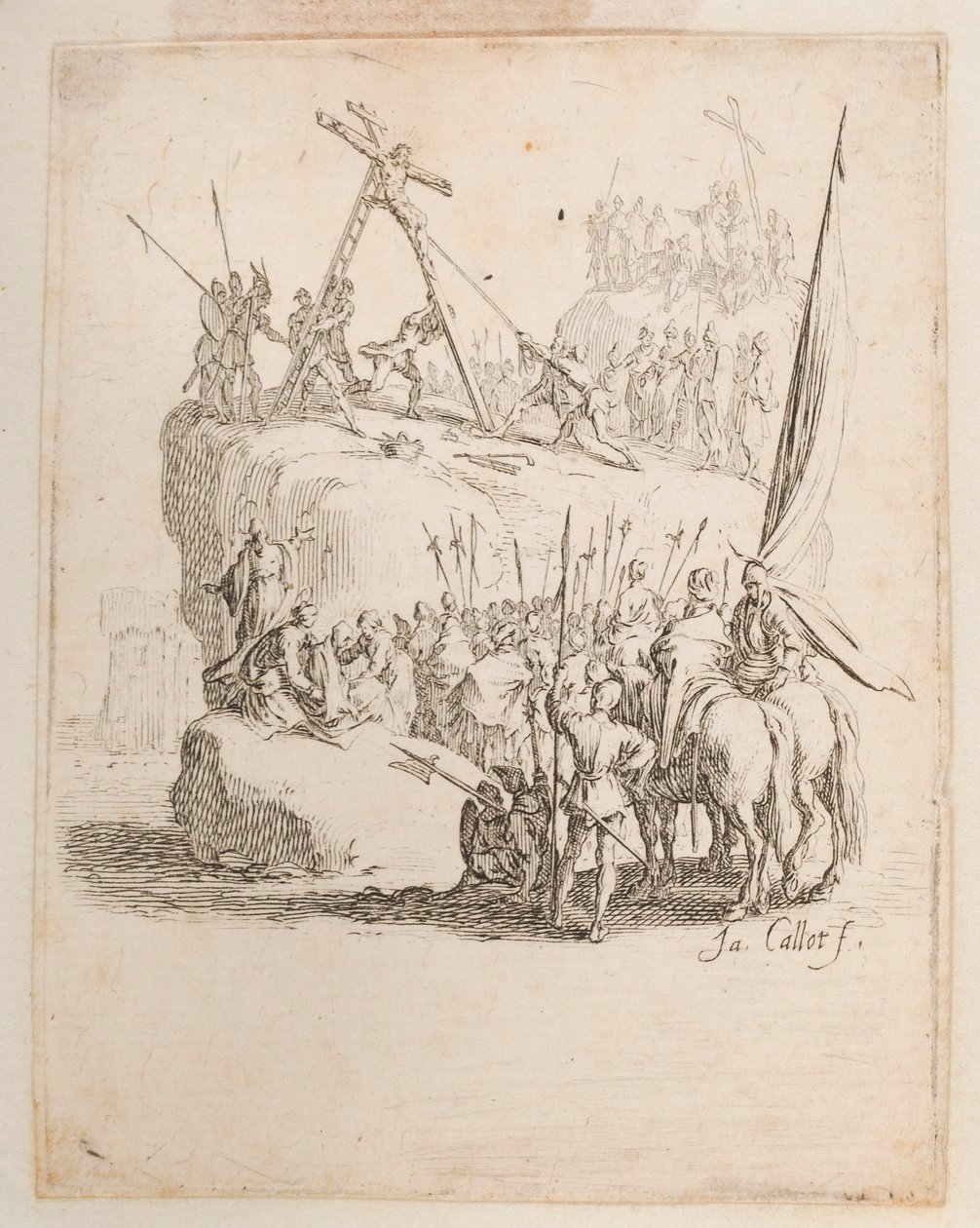 Mızrakla Delinmiş İsa, hayır. La Petite Passion'dan 11/11 by Jacques Callot