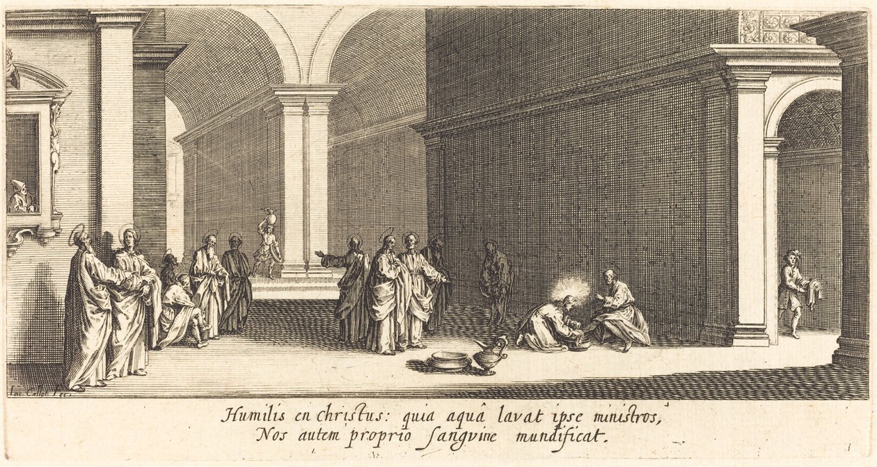 Havarilerin Ayaklarını Yıkanan İsa by Jacques Callot