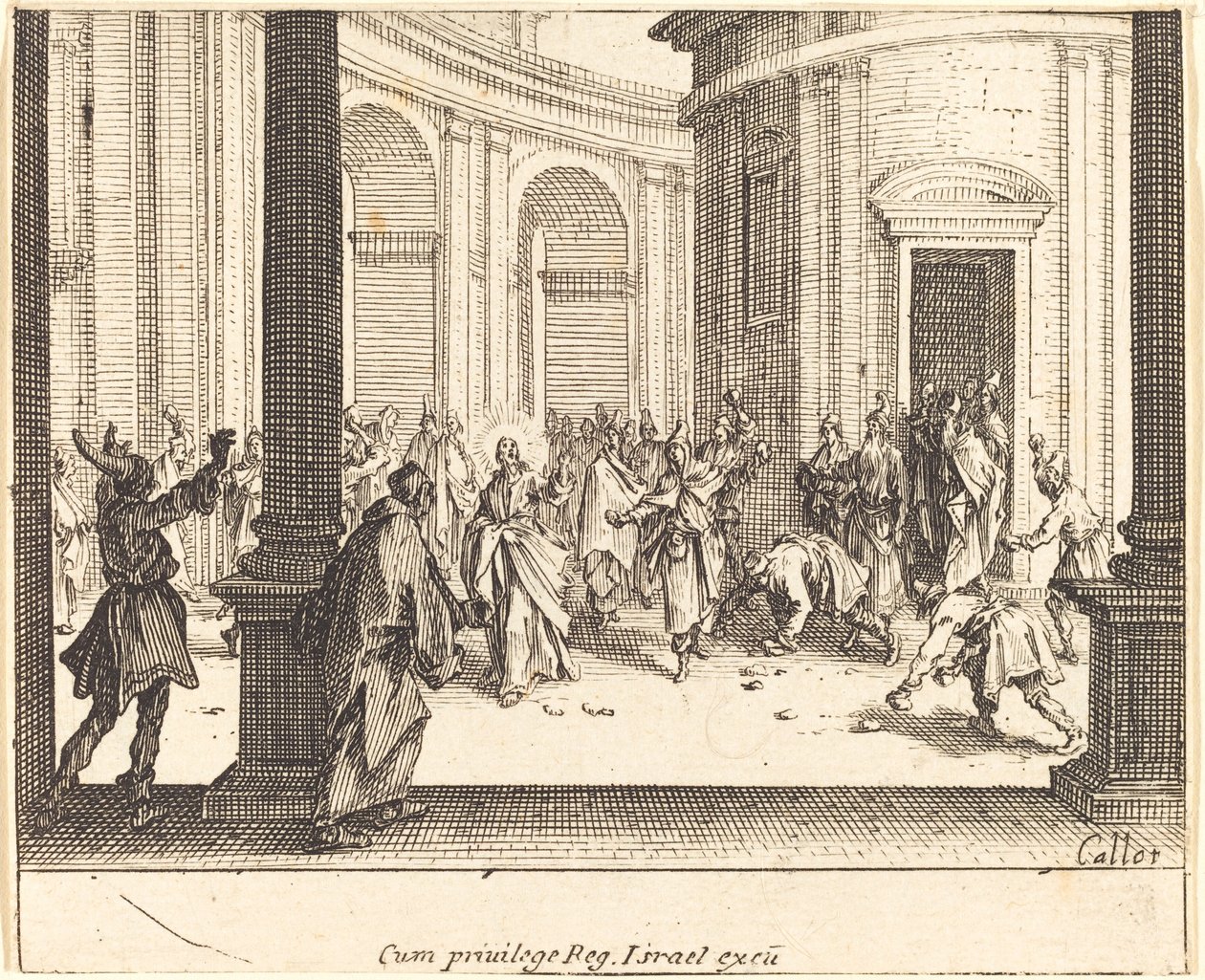 Mesih ve Zina Edilen Kadın by Jacques Callot