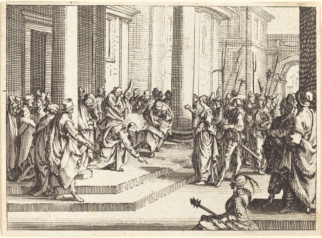 İsa ve Zina Edilen Kadın, 1635. by Jacques Callot