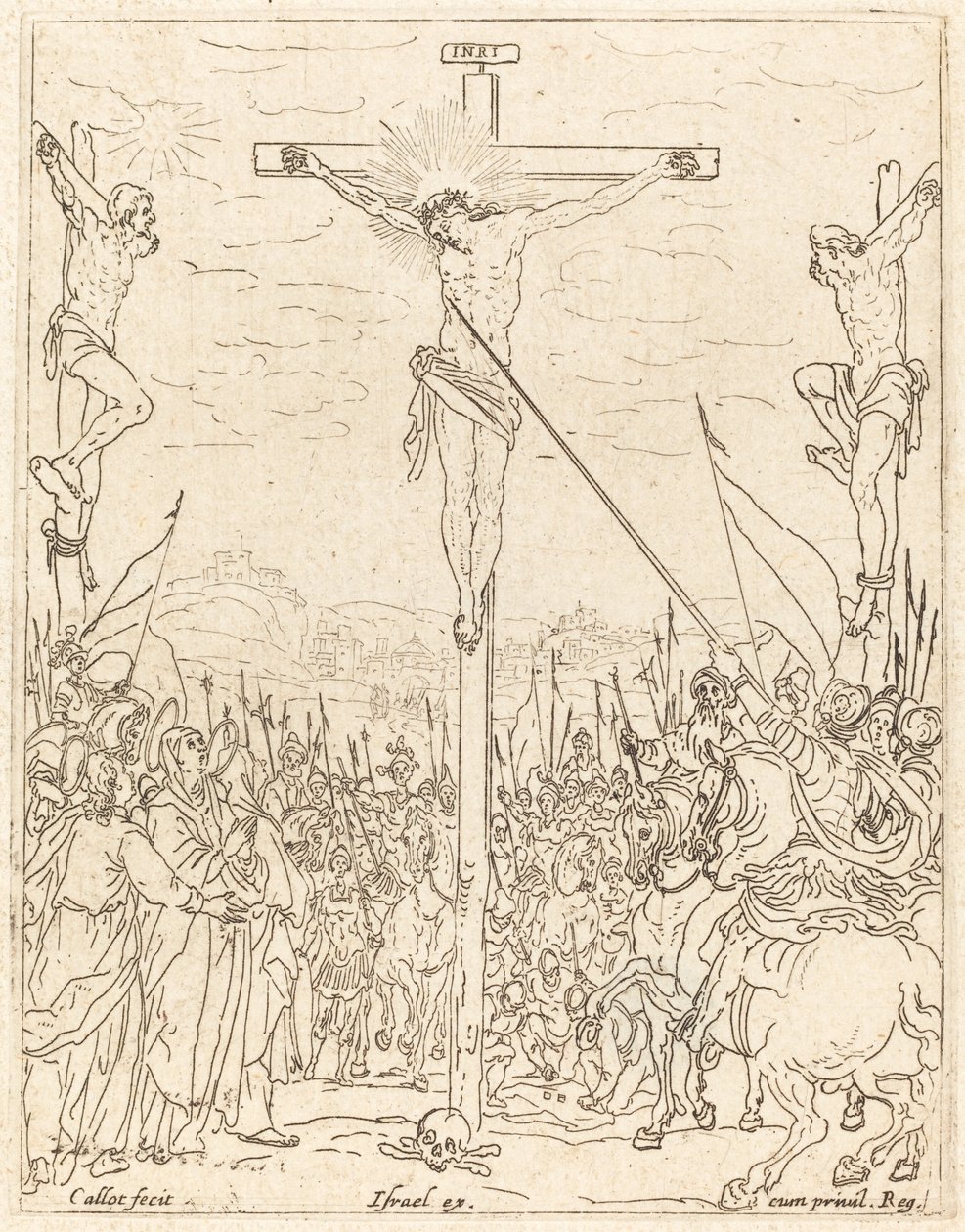 İsa çarmıhta. by Jacques Callot