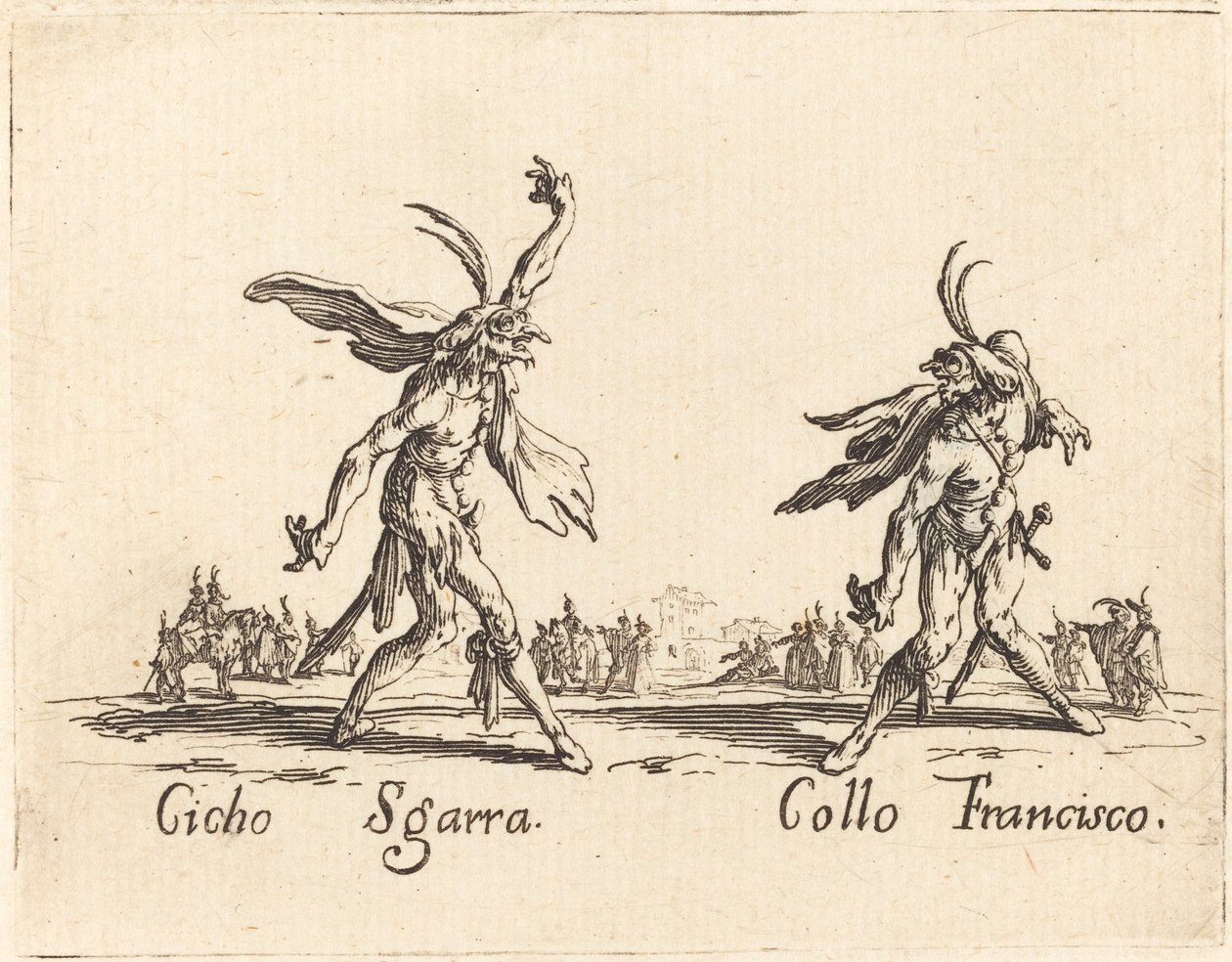 Cicho Sgarra ve Collo Francisco by Jacques Callot
