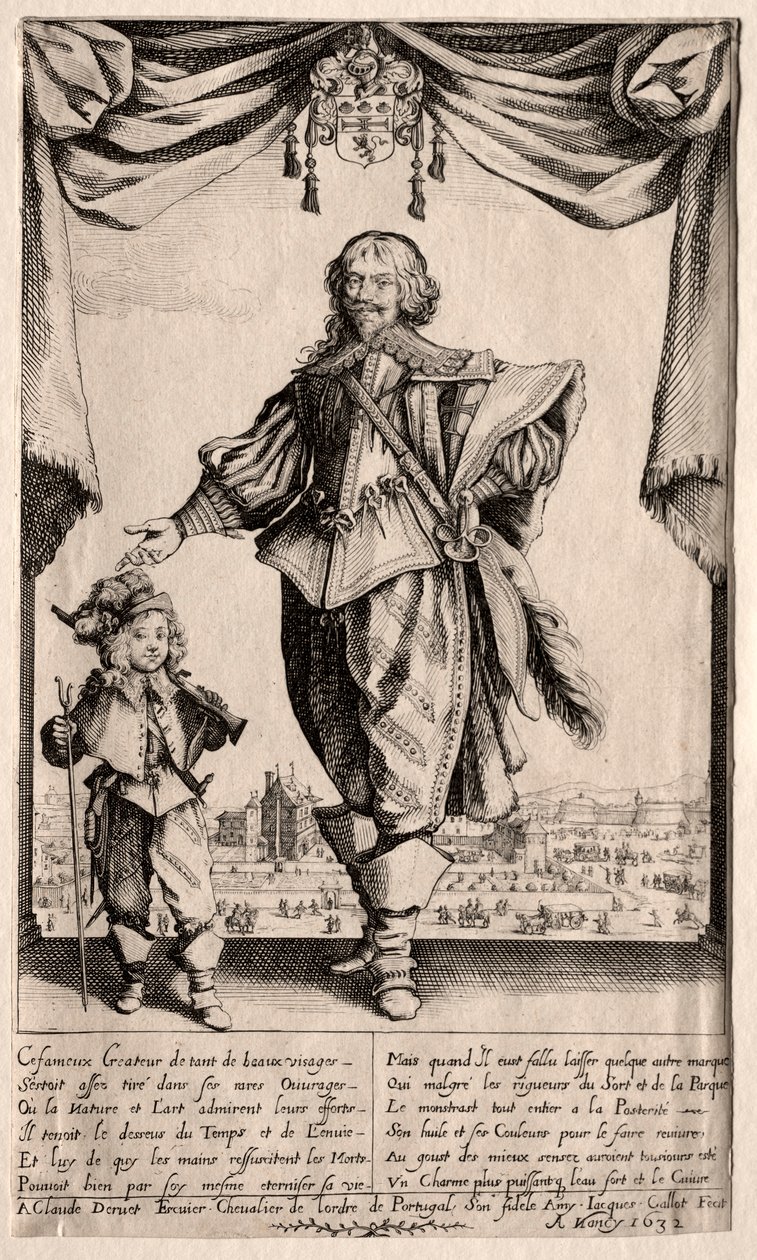 Claude Deruet ve Oğlu, 1632. by Jacques Callot