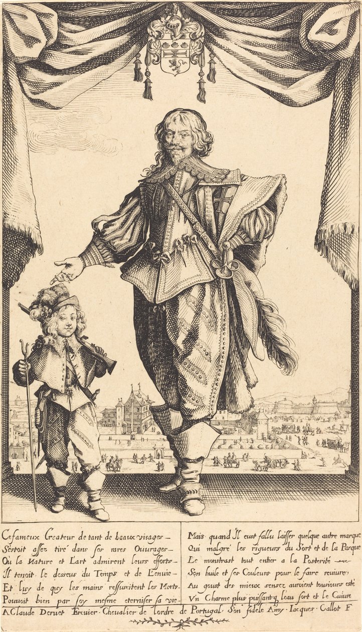 Claude Deruet ve Oğlu Jean, 1632. by Jacques Callot