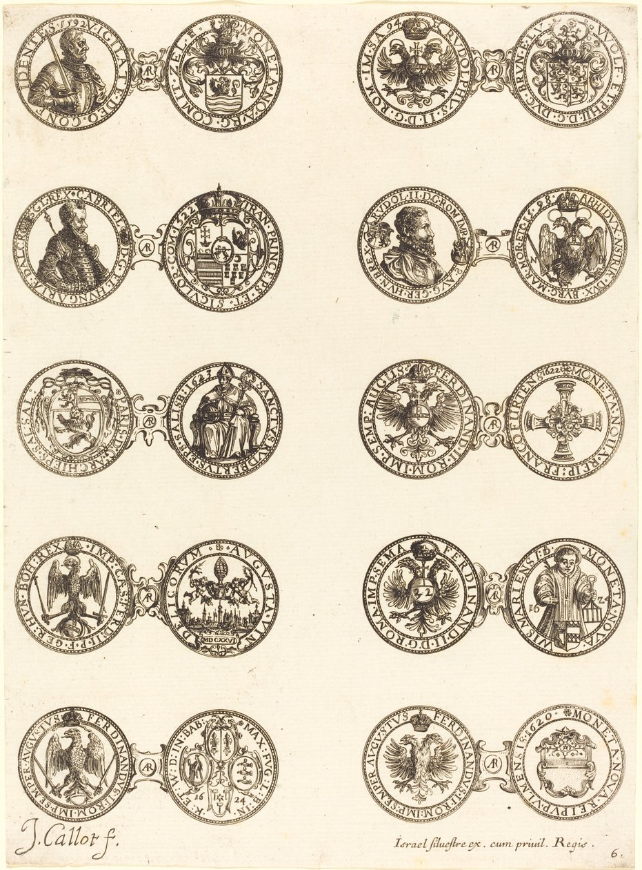 Madeni paralar [plaka 6] by Jacques Callot