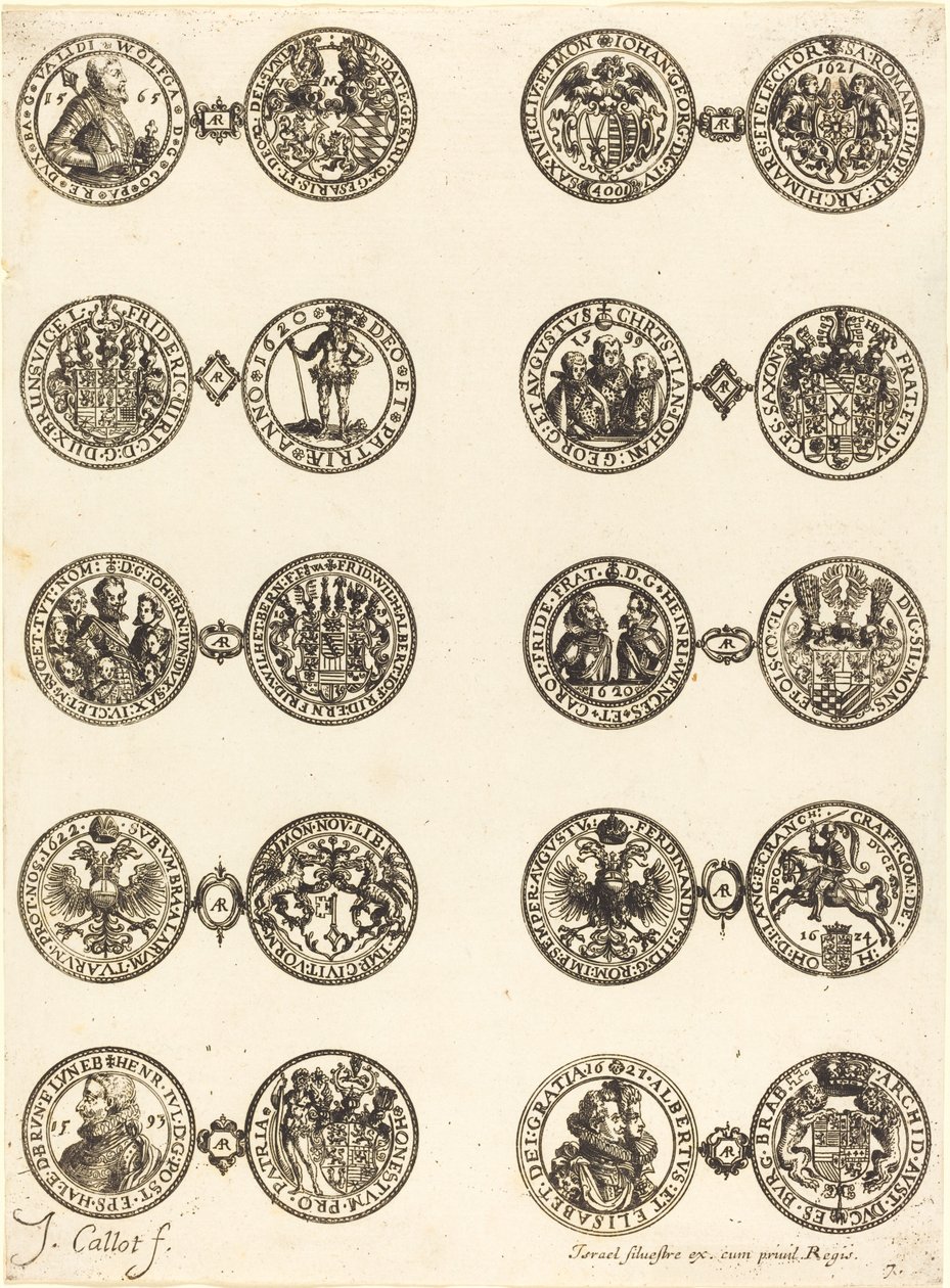 Madeni paralar [plaka 7] by Jacques Callot