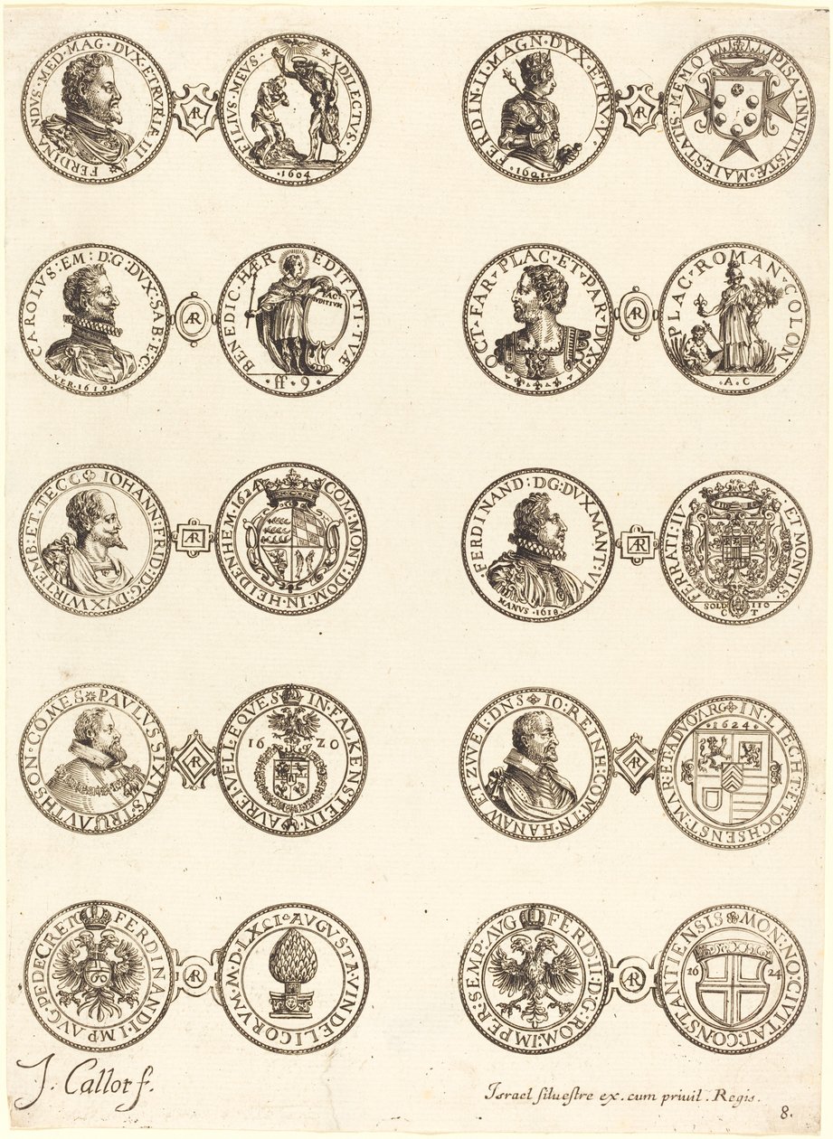 Madeni paralar [plaka 8] by Jacques Callot