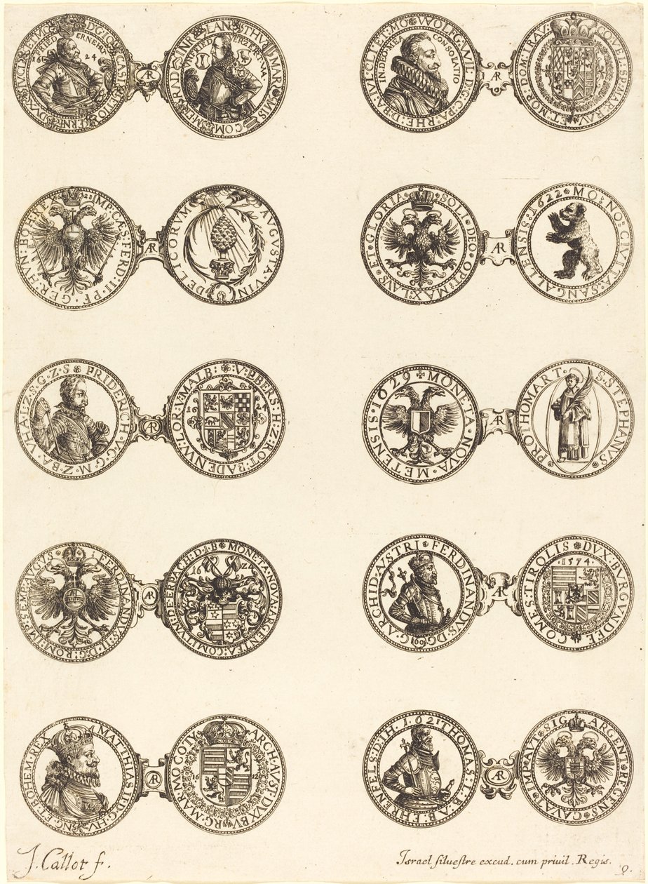 Madeni paralar [plaka 9] by Jacques Callot
