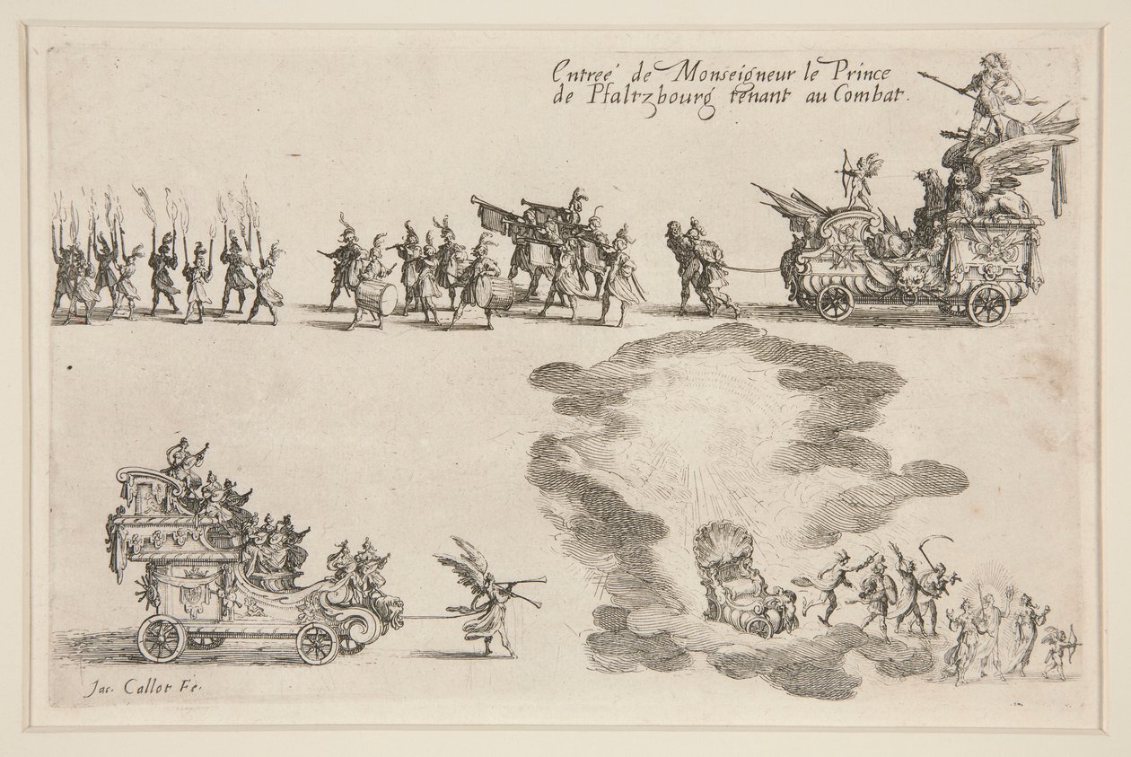 Savaş? la Barrière, Entr?e du Prince de Plaltzbourg by Jacques Callot