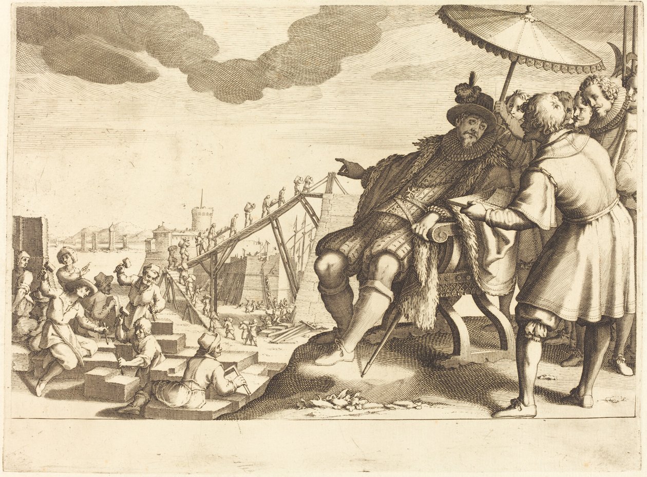 Livorno Limanı İnşaatı ve Güçlendirilmesi, c. 1614. by Jacques Callot