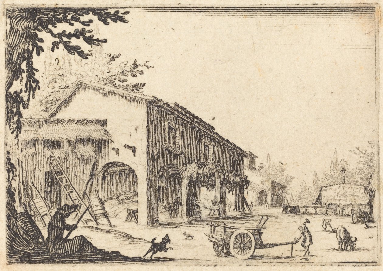 Bir Çiftliğin Avlusu by Jacques Callot