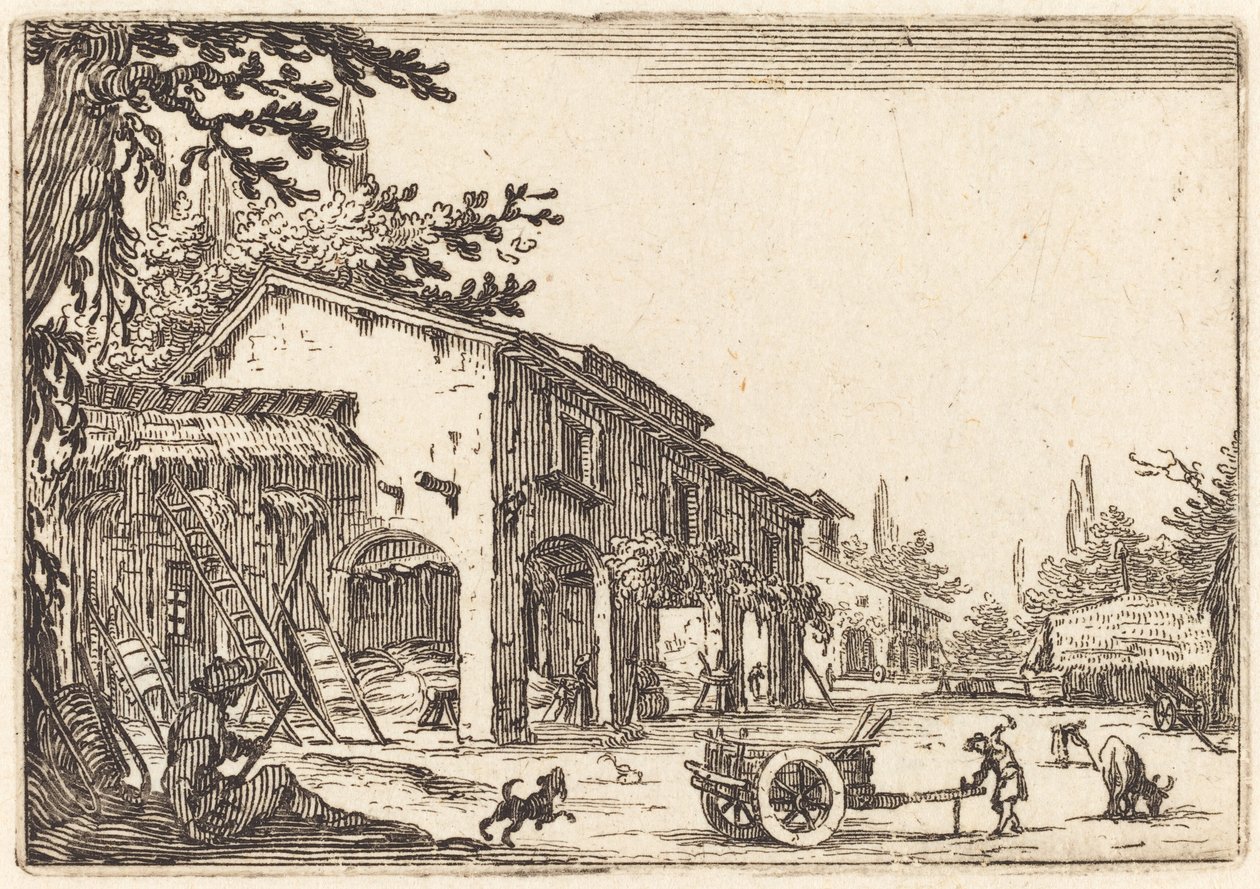 Çiftlik Avlusu, c. 1622. by Jacques Callot