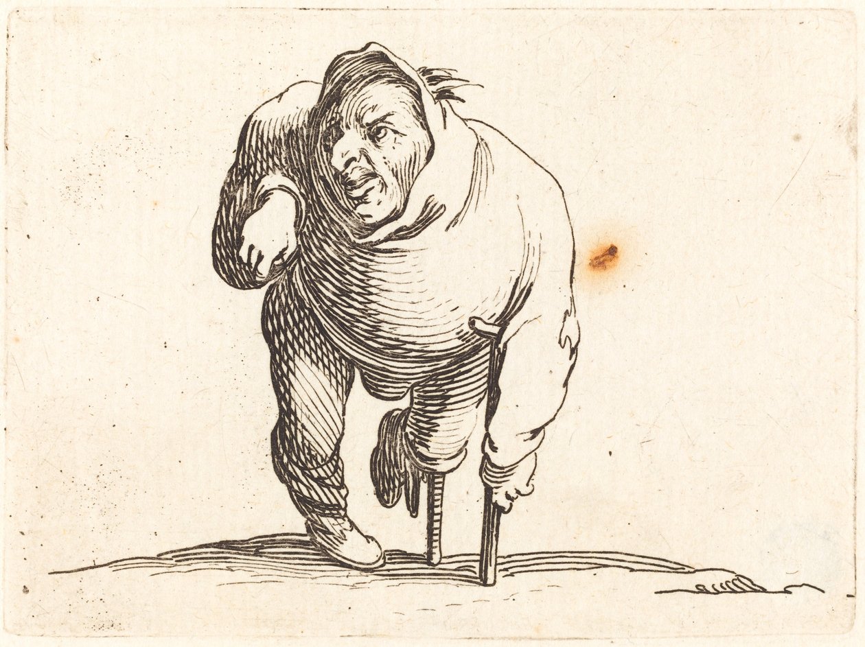 Koltuk Değneği ve Tahta Bacaklı Sakat by Jacques Callot