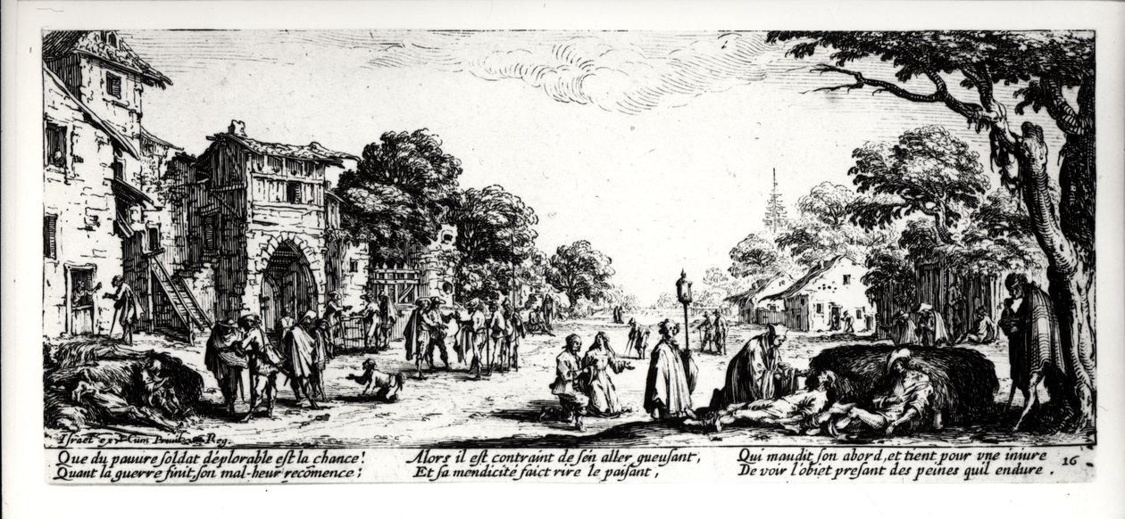 Yol Kenarında Ölüm, İsrail Henriet (c.1590-1661) 1633 tarafından oyulmuş 