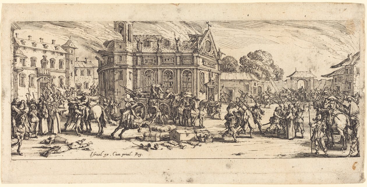 Bir Manastırın Yıkımı by Jacques Callot