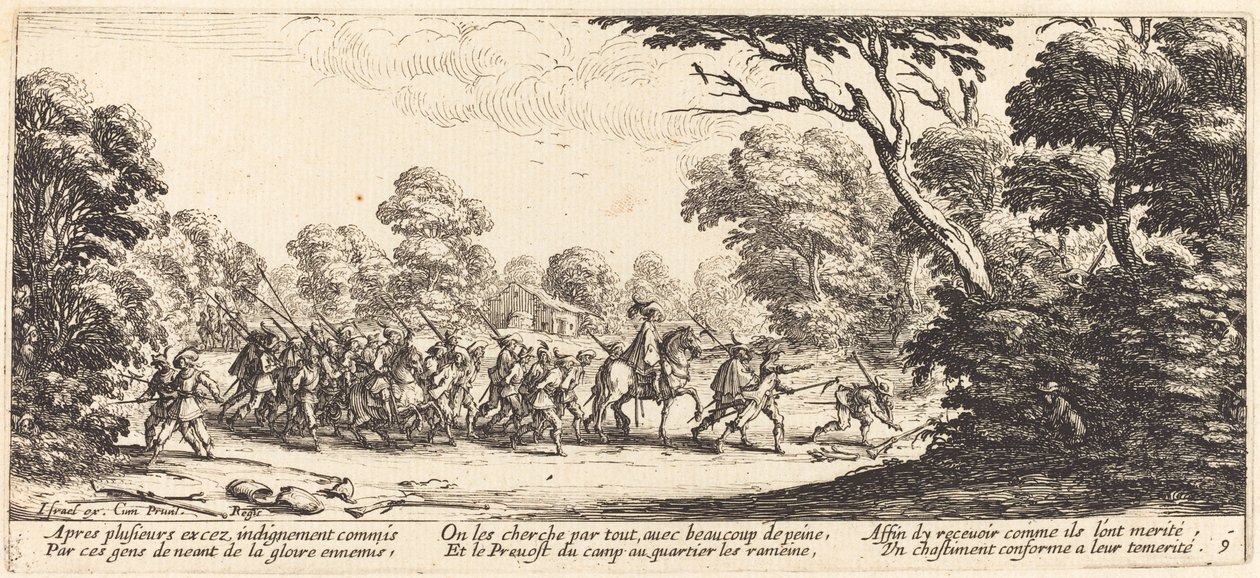 Suçlu Askerlerin Keşfi by Jacques Callot